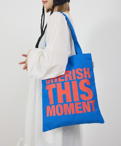 RODEO CROWNS WIDE BOWL（ロデオクラウンズワイドボウル）の「メッセージトートバッグ（トートバッグ・レディース・ライトブルー/ブラック/ブラウン/オレンジ/イエロー/オフホワイト/レッド/ブルー・FREE）」の5枚目の写真