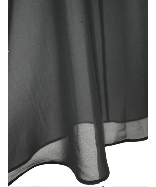 Reurie'（レウリィ）の「オリジナルシフォンワンピース / ノースリーブ レイヤード 重ね着 きれいめ オケージョン モード 大人カジュアル シアー素材 シースルー（ワンピース・レディース・ブラック/ベージュ・FREE）」の20枚目の写真