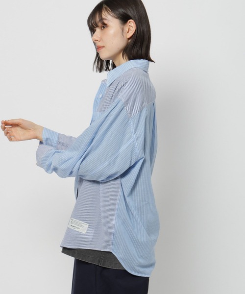 niko and...（ニコアンド）の「【WILLIAM B.ELIOTT】コットンテンセルシャツ（シャツ/ブラウス・レディース・ブルー/ライトブルー・MEDIUM/LARGE）」の10枚目の写真