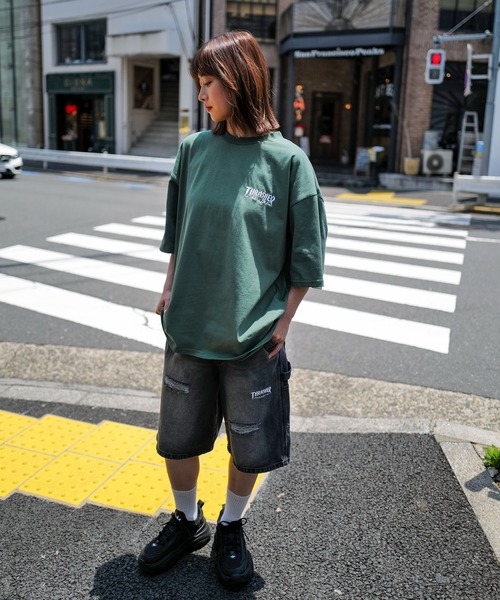 THRASHER（スラッシャー）の「【THRASHER/スラッシャー】ワンポイント 刺繍Tシャツ（Tシャツ/カットソー・メンズ・ホワイト/ブラック/グリーン・MEDIUM/LARGE）」の3枚目の写真