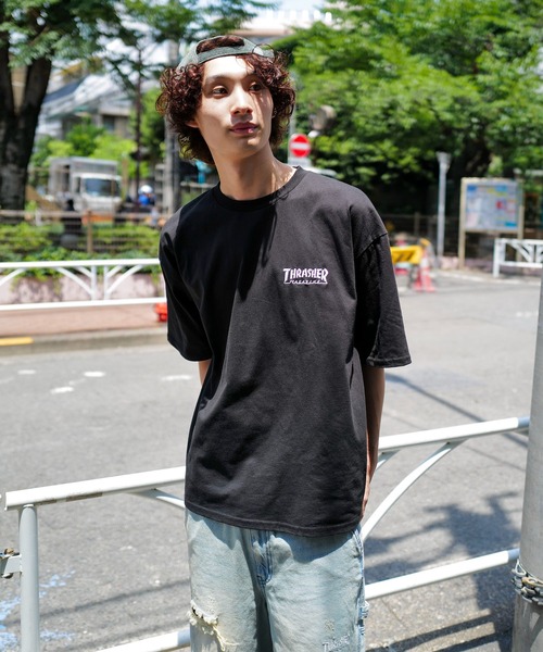 THRASHER（スラッシャー）の「【THRASHER/スラッシャー】ワンポイント 刺繍Tシャツ（Tシャツ/カットソー・メンズ・ホワイト/ブラック/グリーン・MEDIUM/LARGE）」の2枚目の写真