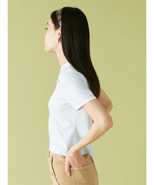LILY BROWN（リリーブラウン）の「【LILY BROWN×MARY QUANT】ポケットリンガーTシャツ（Tシャツ/カットソー・レディース・ホワイト/ライトブルー/その他・FREE）」の15枚目の写真
