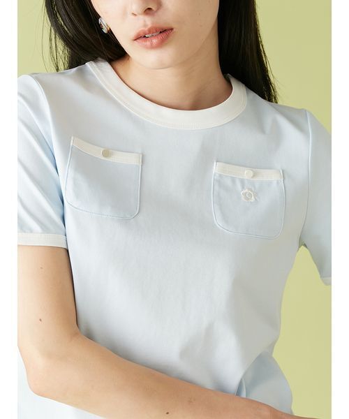 tシャツ 「LILY BROWN×MARY QUANT」ポケットリンガーTシャツ レディース LILY BROWN×MARY QUANT】ポケットリンガーTシャツ(Tシャツ