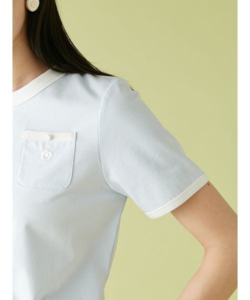 LILY BROWN（リリーブラウン）の「【LILY BROWN×MARY QUANT】ポケットリンガーTシャツ（Tシャツ/カットソー・レディース・ホワイト/ライトブルー/その他・FREE）」の17枚目の写真
