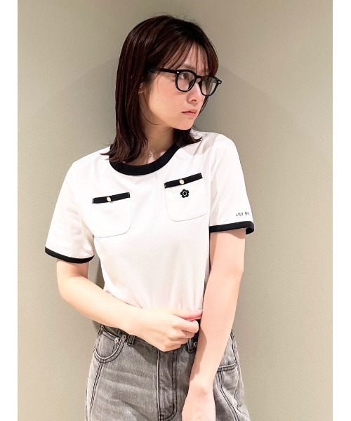 LILY BROWN×MARY QUANT】ポケットリンガーTシャツ（Tシャツ