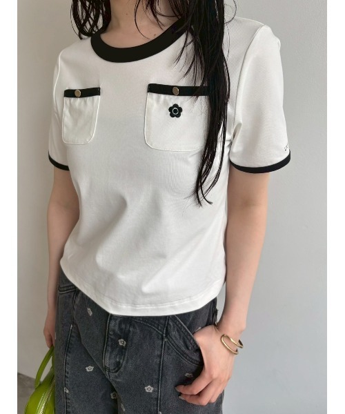 LILY BROWN×MARY QUANT】ポケットリンガーTシャツ（Tシャツ