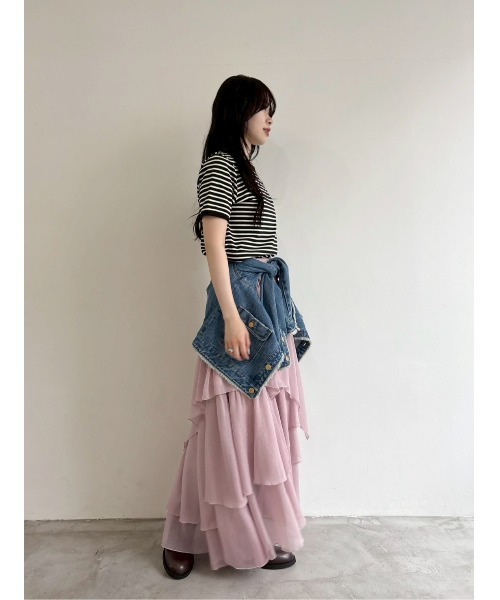 LILY BROWN（リリーブラウン）の「【LILY BROWN×MARY QUANT】ポケットリンガーTシャツ（Tシャツ/カットソー・レディース・ホワイト/ライトブルー/その他・FREE）」の11枚目の写真