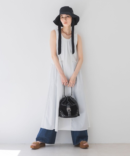 JEANASIS（ジーナシス）の「イソザイボリューム NS ワンピース/452789（ワンピース・レディース・ホワイト/ブラック・FREE）」の3枚目の写真