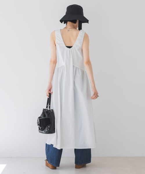 JEANASIS（ジーナシス）の「イソザイボリューム NS ワンピース/452789（ワンピース・レディース・ホワイト/ブラック・FREE）」の5枚目の写真