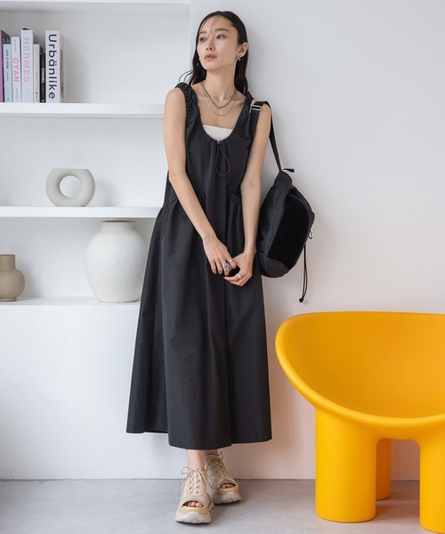 JEANASIS（ジーナシス）の「イソザイボリューム NS ワンピース/452789（ワンピース・レディース・ホワイト/ブラック・FREE）」の16枚目の写真