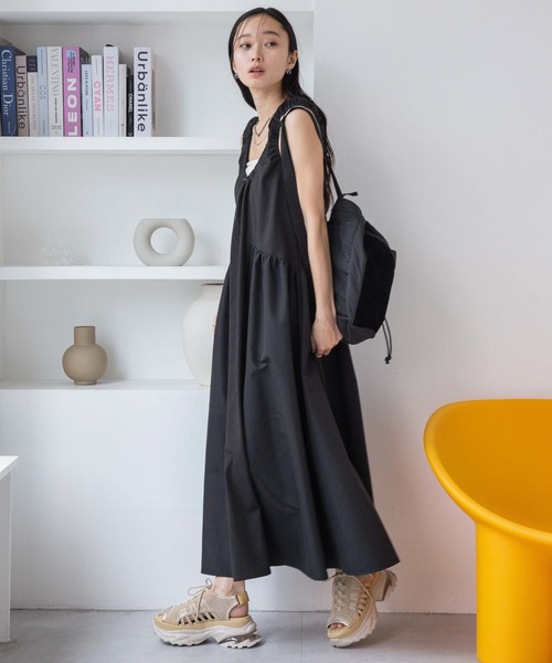 JEANASIS（ジーナシス）の「イソザイボリューム NS ワンピース/452789（ワンピース・レディース・ホワイト/ブラック・FREE）」の17枚目の写真