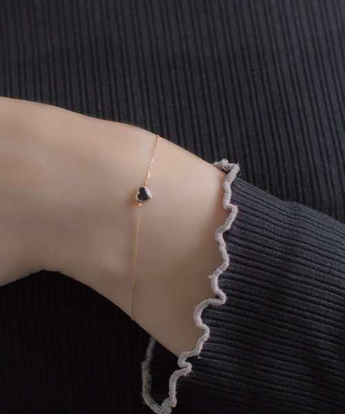 BLOOM(ブルーム)の「K10 イエローゴールド ハート ブレスレット BLOOM/ブルーム(ブレスレット・レディース・イエローゴールド・17cm)」の4枚目の写真