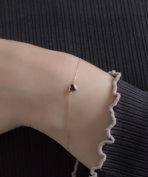 BLOOM(ブルーム)の「K10 イエローゴールド ハート ブレスレット BLOOM/ブルーム(ブレスレット・レディース・イエローゴールド・17cm)」の3枚目の写真