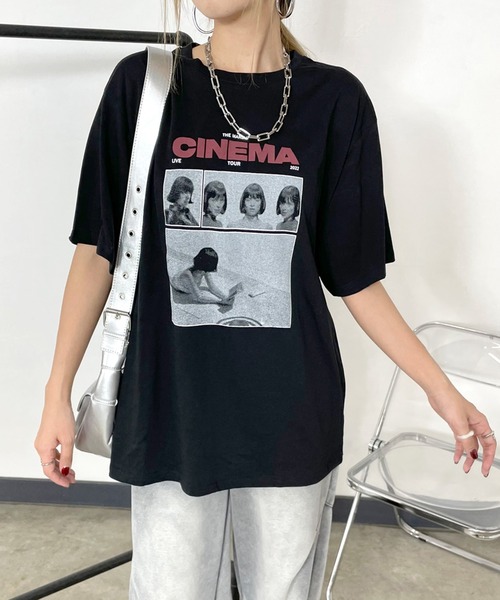non-hedge（ノンヘッジ）の「転写ロゴプリントビッグTシャツ（Tシャツ/カットソー・レディース・オートミール/グレー/オフホワイト/ブラック・FREE）」の10枚目の写真