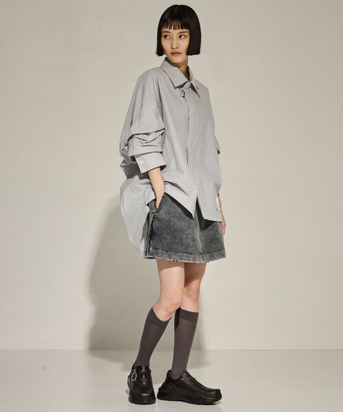 【MIHARA YASUHIRO/ミハラヤスヒロ】ロールアップスリーブシャツ Maison MIHARA YASUHIRO（メゾンミハラヤスヒロ）の「【MIHARA