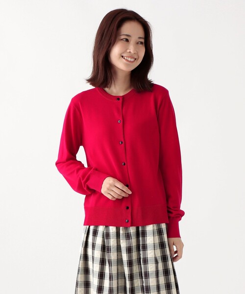 Afternoon Tea（アフタヌーンティー）の「MVS UVニットカーディガン（カーディガン/ボレロ・レディース・ネイビー/レッド/ブルー/グリーン・MEDIUM）」の4枚目の写真