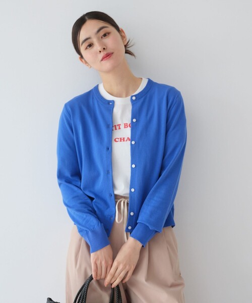 Afternoon Tea（アフタヌーンティー）の「MVS UVニットカーディガン（カーディガン/ボレロ・レディース・ネイビー/レッド/ブルー/グリーン・MEDIUM）」の3枚目の写真