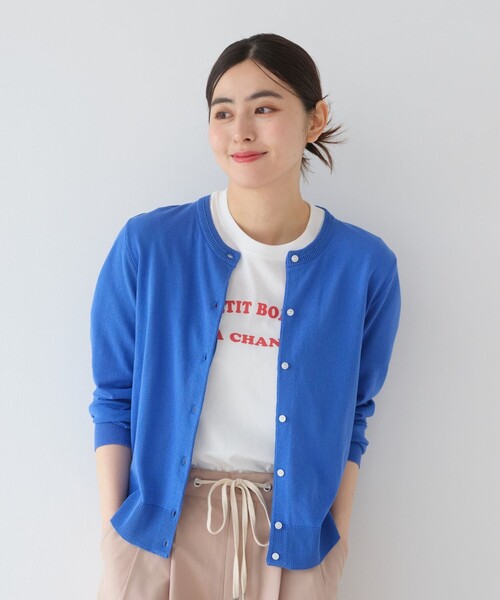 Afternoon Tea（アフタヌーンティー）の「MVS UVニットカーディガン（カーディガン/ボレロ・レディース・ネイビー/レッド/ブルー/グリーン・MEDIUM）」の5枚目の写真