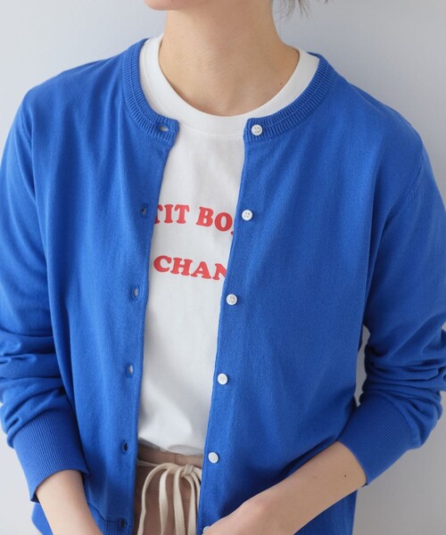 Afternoon Tea（アフタヌーンティー）の「MVS UVニットカーディガン（カーディガン/ボレロ・レディース・ネイビー/レッド/ブルー/グリーン・MEDIUM）」の6枚目の写真