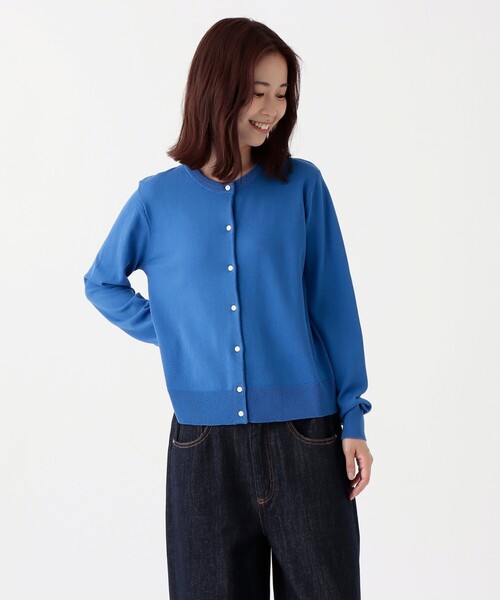 Afternoon Tea（アフタヌーンティー）の「MVS UVニットカーディガン（カーディガン/ボレロ・レディース・ネイビー/レッド/ブルー/グリーン・MEDIUM）」の10枚目の写真