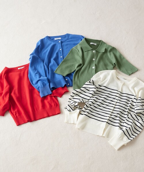 Afternoon Tea（アフタヌーンティー）の「MVS UVニットカーディガン（カーディガン/ボレロ・レディース・ネイビー/レッド/ブルー/グリーン・MEDIUM）」の22枚目の写真