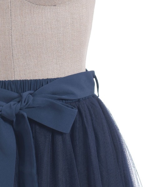 axes femme POETIQUE(アクシーズファムポエティック)の「レース×チュールスカート(スカート・レディース・ネイビー/ラベンダー/ピンク/グリーン/ホワイト/サックスブルー・MEDIUM)」の21枚目の写真