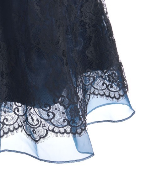 axes femme POETIQUE(アクシーズファムポエティック)の「レース×チュールスカート(スカート・レディース・ネイビー/ラベンダー/ピンク/グリーン/ホワイト/サックスブルー・MEDIUM)」の20枚目の写真