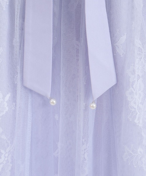 axes femme POETIQUE(アクシーズファムポエティック)の「レース×チュールスカート(スカート・レディース・ネイビー/ラベンダー/ピンク/グリーン/ホワイト/サックスブルー・MEDIUM)」の15枚目の写真