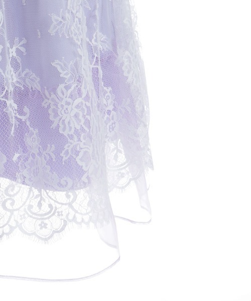 axes femme POETIQUE(アクシーズファムポエティック)の「レース×チュールスカート(スカート・レディース・ネイビー/ラベンダー/ピンク/グリーン/ホワイト/サックスブルー・MEDIUM)」の13枚目の写真