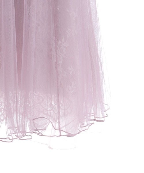 axes femme POETIQUE(アクシーズファムポエティック)の「レース×チュールスカート(スカート・レディース・ネイビー/ラベンダー/ピンク/グリーン/ホワイト/サックスブルー・MEDIUM)」の8枚目の写真