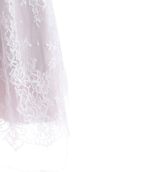 axes femme POETIQUE(アクシーズファムポエティック)の「レース×チュールスカート(スカート・レディース・ネイビー/ラベンダー/ピンク/グリーン/ホワイト/サックスブルー・MEDIUM)」の7枚目の写真