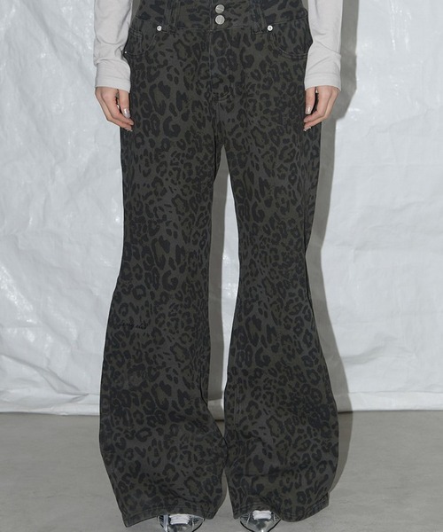 ALAND（エーランド）の「FANCY CLUB／レオパードパンツ（その他パンツ・レディース・ブラウン/カーキ・SMALL）」の2枚目の写真