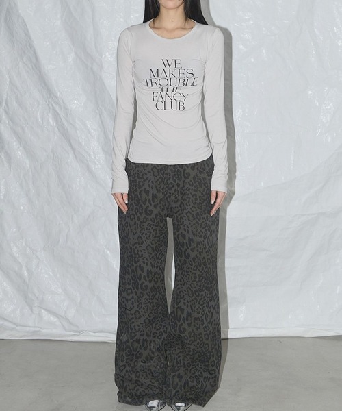 ALAND（エーランド）の「FANCY CLUB／レオパードパンツ（その他パンツ・レディース・ブラウン/カーキ・SMALL）」の4枚目の写真