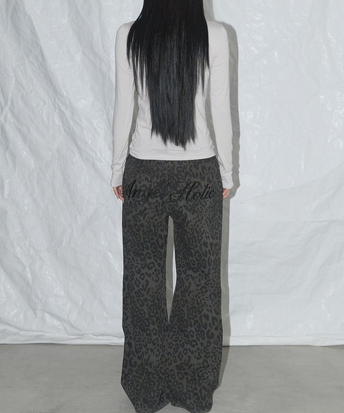 ALAND（エーランド）の「FANCY CLUB／レオパードパンツ（その他パンツ・レディース・ブラウン/カーキ・SMALL）」の6枚目の写真