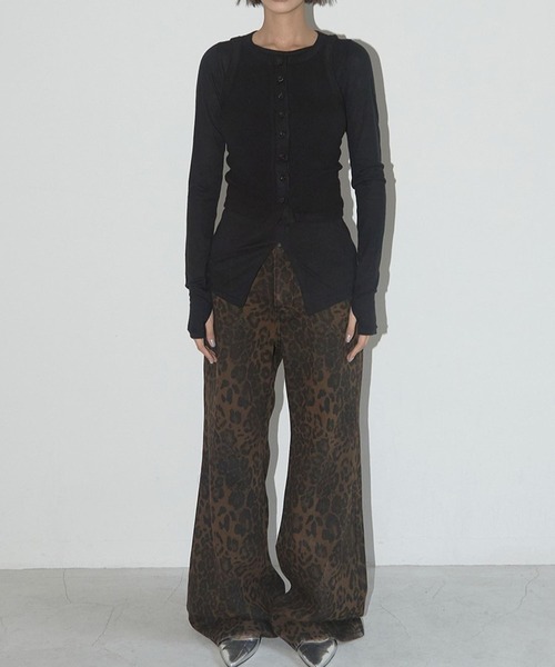 ALAND（エーランド）の「FANCY CLUB／レオパードパンツ（その他パンツ・レディース・ブラウン/カーキ・SMALL）」の10枚目の写真
