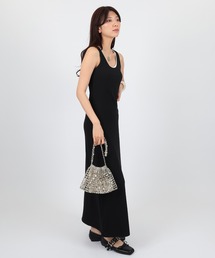 layered rib sleeveless long one piece