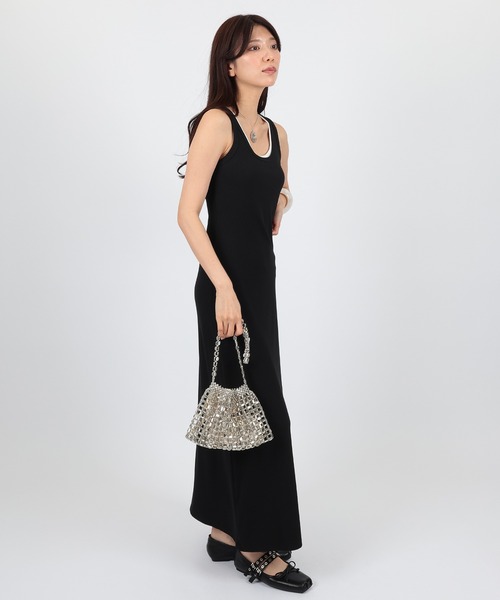 セール】layered lib sleeveless long one piece（ワンピース