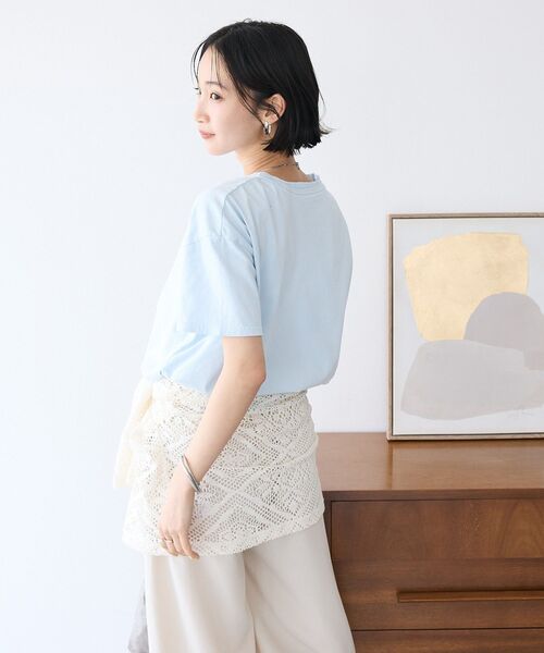 CRAFT STANDARD BOUTIQUE(クラフトスタンダードブティック)の「ヴィンテージ加工ロゴTEE(Tシャツ/カットソー・レディース・ブラック/サックスブルー・FREE)」の9枚目の写真