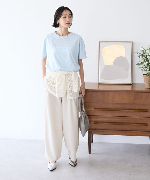 CRAFT STANDARD BOUTIQUE(クラフトスタンダードブティック)の「ヴィンテージ加工ロゴTEE(Tシャツ/カットソー・レディース・ブラック/サックスブルー・FREE)」の8枚目の写真