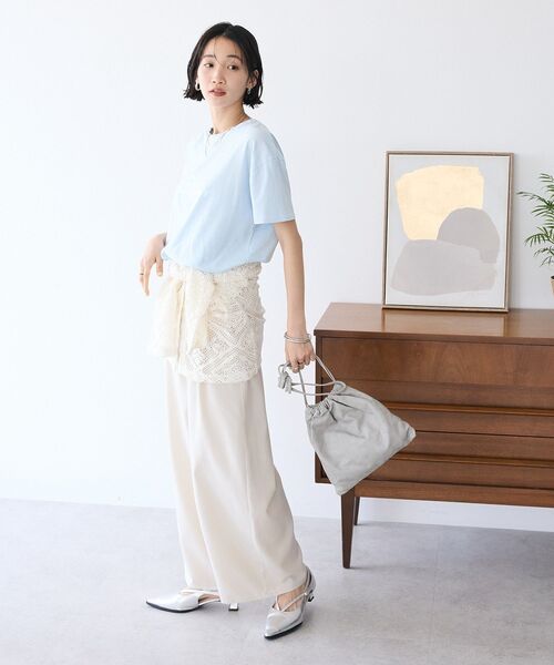 CRAFT STANDARD BOUTIQUE(クラフトスタンダードブティック)の「ヴィンテージ加工ロゴTEE(Tシャツ/カットソー・レディース・ブラック/サックスブルー・FREE)」の7枚目の写真