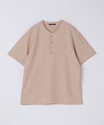 SHIPS | 【WEB限定】SHIPS: メランジ カノコ ヘンリーネック Tシャツ (半袖)(Tシャツ/カットソー)