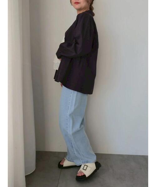 SM2（エスエムツー）の「レースブロッキングシャツ（シャツ/ブラウス・レディース・ブルー/チャコールグレー/ベージュ/ピンク/ブラウン・F）」の8枚目の写真