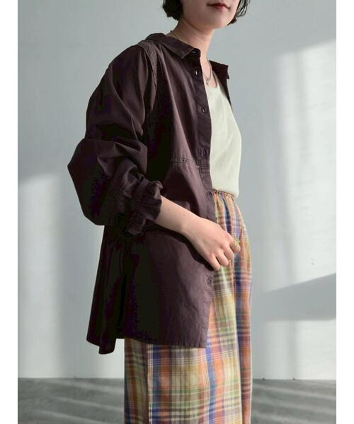 SM2（エスエムツー）の「レースブロッキングシャツ（シャツ/ブラウス・レディース・ブルー/チャコールグレー/ベージュ/ピンク/ブラウン・F）」の9枚目の写真