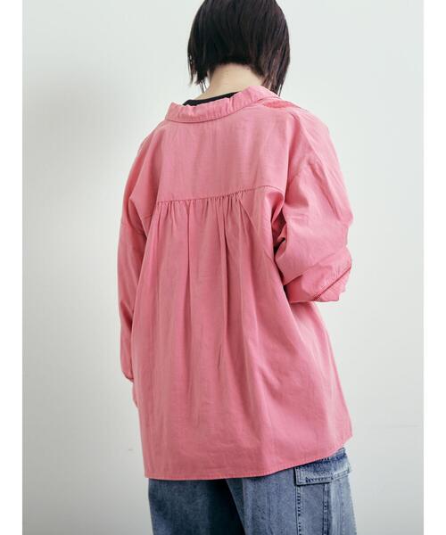 SM2（エスエムツー）の「レースブロッキングシャツ（シャツ/ブラウス・レディース・ブルー/チャコールグレー/ベージュ/ピンク/ブラウン・F）」の20枚目の写真