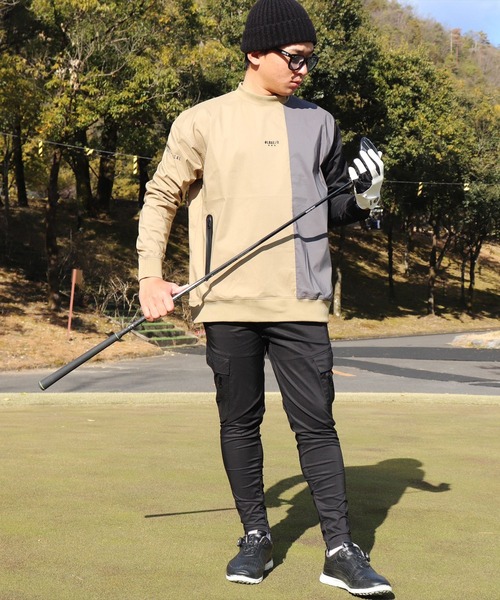 LUXE/R GOLF(ラグジュ ゴルフ)の「(RM)【LUXE/R GOLF】ストレッチ クロス カーゴパンツ(カーゴパンツ・メンズ・ベージュ/ブラック/カーキ/チャコールグレー・M/L/XL)」の7枚目の写真