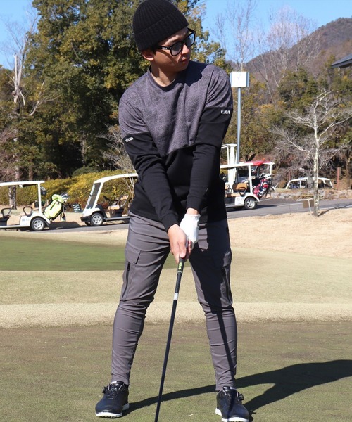 LUXE/R GOLF(ラグジュ ゴルフ)の「(RM)【LUXE/R GOLF】ストレッチ クロス カーゴパンツ(カーゴパンツ・メンズ・ベージュ/ブラック/カーキ/チャコールグレー・M/L/XL)」の12枚目の写真