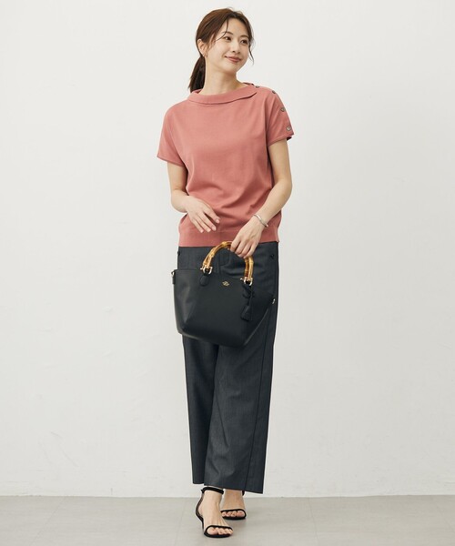 J.PRESS(ジェイプレス)の「【洗える・抗菌防臭】COTTON POLYESTER 襟付き ニット(ニット/セーター・レディース・ネイビー系/スカイブルー系/ピンク系/ライトグレー系・LARGE/MEDIUM)」の5枚目の写真