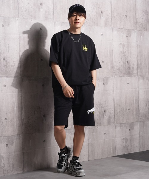 1111clothing（ワンフォークロージング）の「クラウン サガラ刺繍 スウェットショーツ / Crown Sagara Embroidery Sweatshorts（その他パンツ・メンズ・ブラック/グレイッシュベージュ/ホワイト系・M/XL/L）」の22枚目の写真