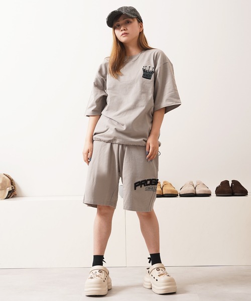 1111clothing（ワンフォークロージング）の「クラウン サガラ刺繍 スウェットショーツ / Crown Sagara Embroidery Sweatshorts（その他パンツ・メンズ・ブラック/グレイッシュベージュ/ホワイト系・M/XL/L）」の10枚目の写真