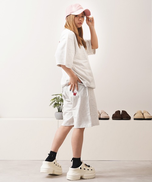 1111clothing（ワンフォークロージング）の「クラウン サガラ刺繍 スウェットショーツ / Crown Sagara Embroidery Sweatshorts（その他パンツ・メンズ・ブラック/グレイッシュベージュ/ホワイト系・M/XL/L）」の18枚目の写真